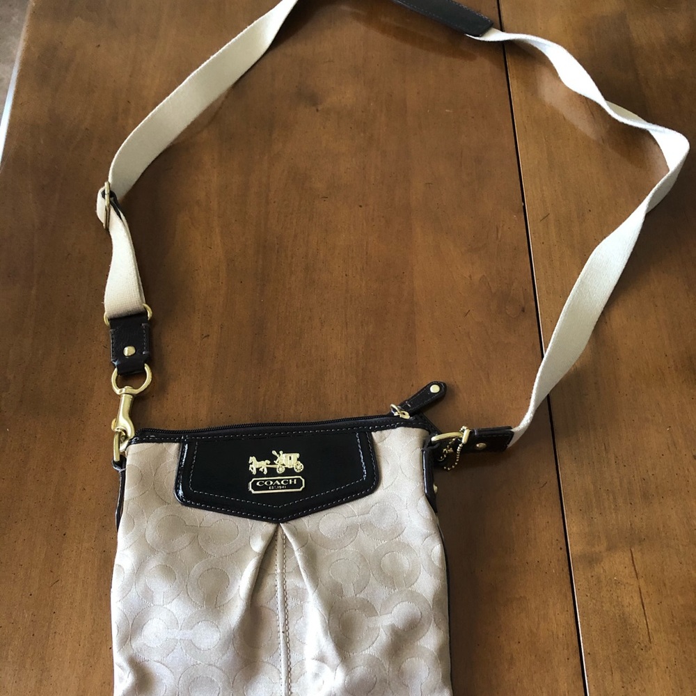 Brown/beige COACH crossbody